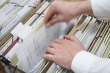 searching in a file cabinet